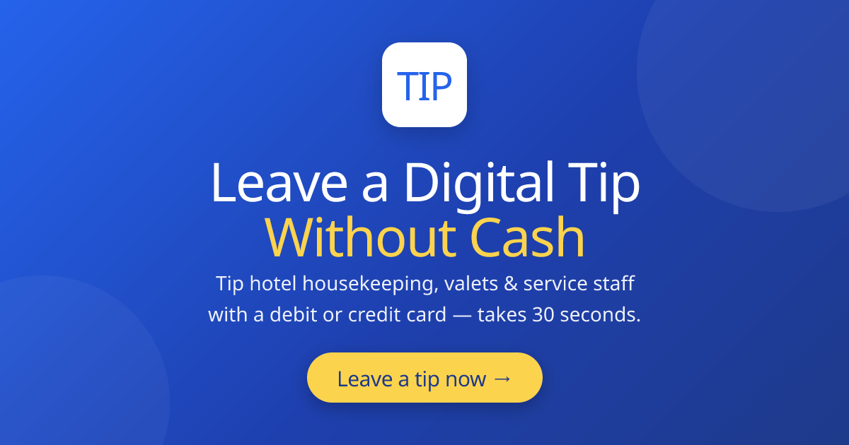 LeaveTip - Leave a Digital Tip Without Cash
